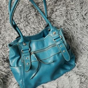 VINTAGE | Large Turquoise St. John's Bay Handbag!